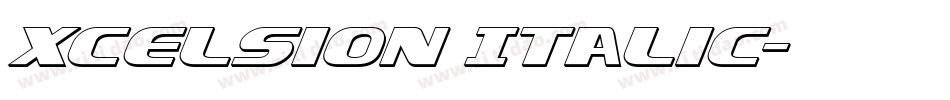 Xcelsion Italic字体转换